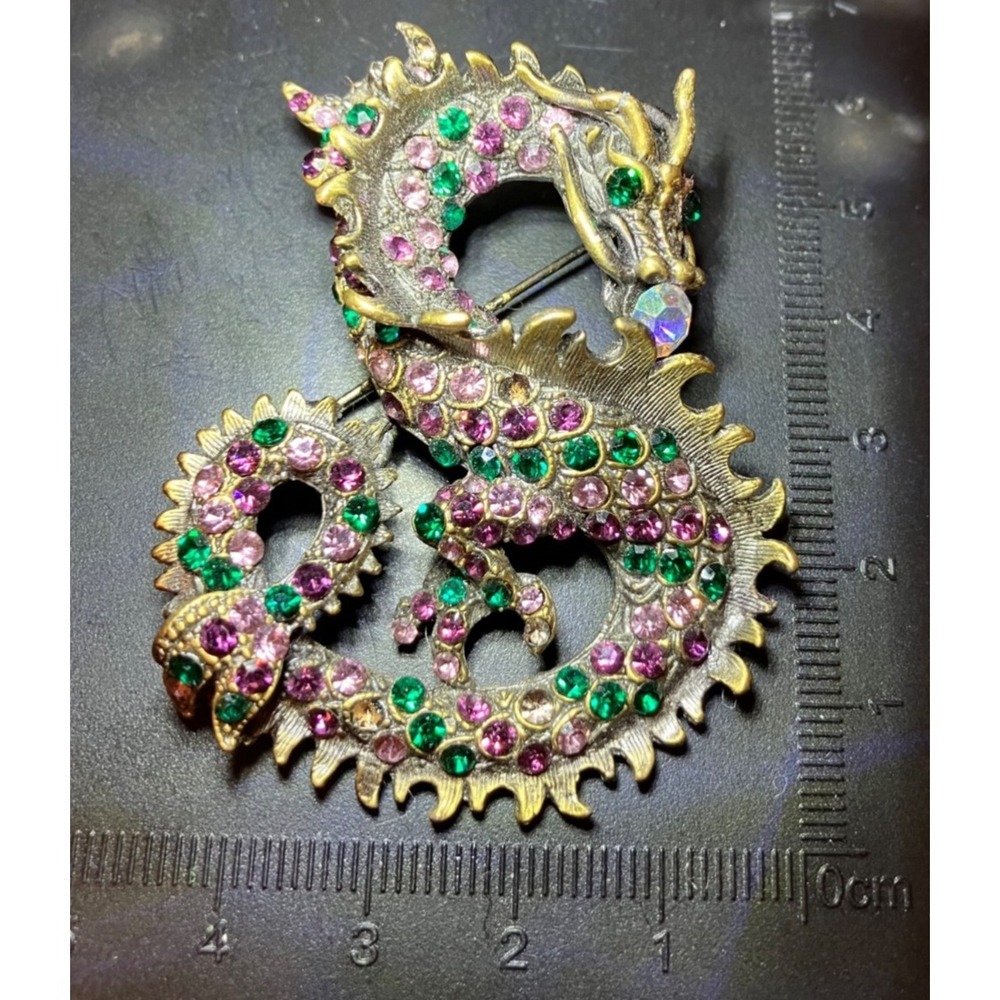 Unique and Beautiful Lauren Spencer designer Dragon Brooch or Pendant